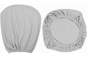 Yikko 1 juego de fundas de asiento y respaldo para silla de elastano, lavables para sillas de ordenador, sillas de comedor, decoración de bares, bodas y fiestas (plateada)