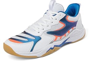 Eribby Breathable Badminton Shoes, Lightweight Mesh Indoor Non-Marking Gum Rubber Badminton Shoes for Youth, Men