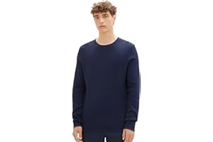 TOM TAILOR Denim Męskie Sweter z dzianiny ze strukturą