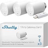 Shelly BLU TRV Gen3 &amp; BLU Gateway Gen3 &ndash; Intelligent Thermostatic Head for Radiator Valve, Bluetooth Temperature Regulator wi