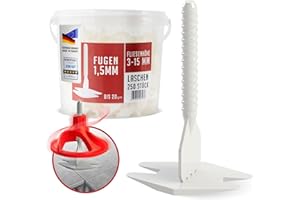 Nivilli SPINNY - 250 tiradores/ancho de junta 1,5mm - grosor del material 3-15mm / Un sistema de nivelación técnicamente superior