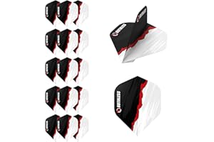 RUTHLESS Dart Flights | Premium 100 Micron Standard Number 2 Shape Rip Torn Design, Red, White, Blue, Black, Multiple Pack Sizes