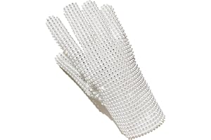 BOMJJOR Michael Diamond Guanto da uomo Kid MJ Jackson Fans Strass Billie Jean guanto con collana