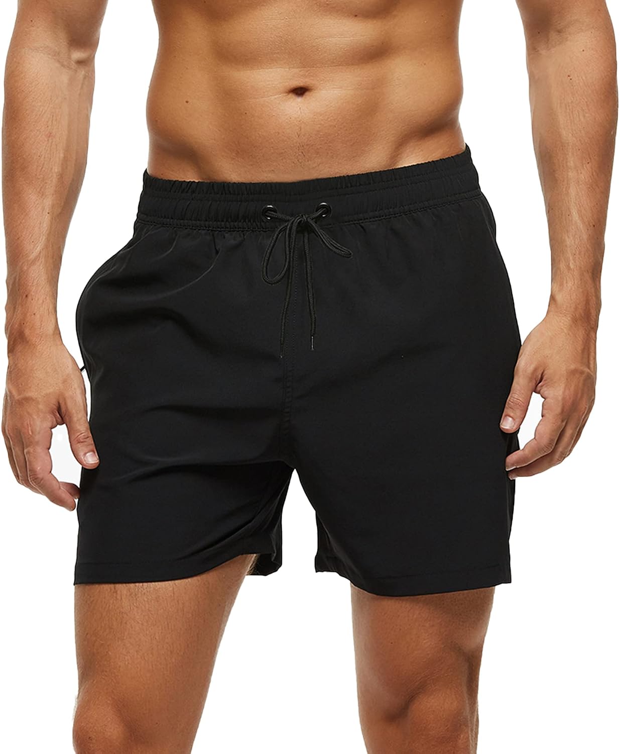 Bañador Hombre 2 en 1 Bañador de Secado Rápido con Forro de Malla y Cordón de Ajuste para Playa Bañador Casual Impermeable para Piscina Verano