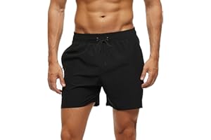 Arcweg Męskie kąpielówki męskie szorty na deskę z kieszeniami na zamek błyskawiczny surfingowe rozciągliwe szorty plażowe oddychająca podszewka z siatki szybkoschnące