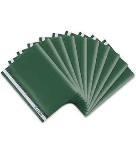 Lot De 10 Chemises A4 En Polypropylène - Dos Bleu, Face Transparente, Capacité 200 Feuilles