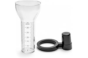 ERSATZTEILSHOP BASICS Vetro di ricambio per pluviometro 35 mm/mq per rana, corvo e mouse, con supporto per misuratore di pioggia in vetro