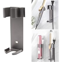 Organizer Strumenti Capelli Supporto Per Asciugacapelli E Piastre - Adesivo Da Parete In Acciaio Inox Porta Piastre Capelli Parete - 9