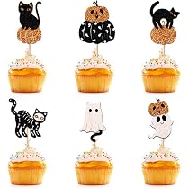 12-teiliges Halloween-Figuren-Set – Hexe, Geist, Kürbis & Mehr Aus Harz, Für Kuchen-Deko & Party