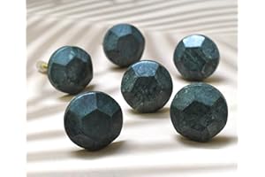 ARTISNO Set di 6 pomelli rotondi in marmo verde, pomelli moderni per armadietti, accessori decorativi, ferramenta per mobili, maniglie per armadietti, maniglie per cassettiere