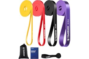 ‎TOMSHOO TOMSHOO Fitnessbänder, Widerstandsbänder Set, Klimmzugbänder mit Türanker, Terrabänder mit Aufbewahrungstasche, Fitnessband für Muskelaufbau, Yoga und Pilates