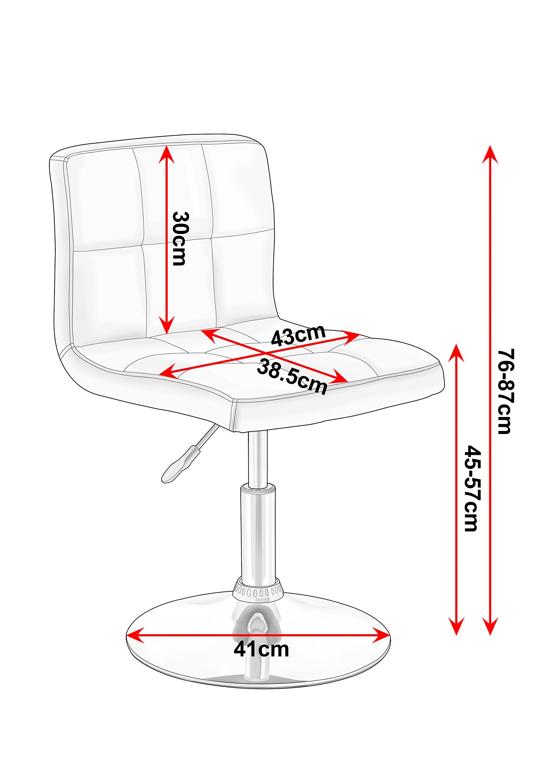 Dining Chair Set of 2 Black Kitchen Chair Modern Design Height