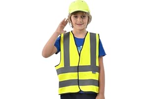 AYKRM 10 Colors Childs high vis vest KIDS high vis Reflective Safety Vest High Visibility child hi vis vest high vis Waistcoat