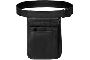 BGOBTY Sac D'infirmière Ceinture,Pochette Infirmiere Ceintures,Sac de Pratique Organisateur de Travail avec Ceinture Ajustable, pour Hommes et Femmes (Noir)