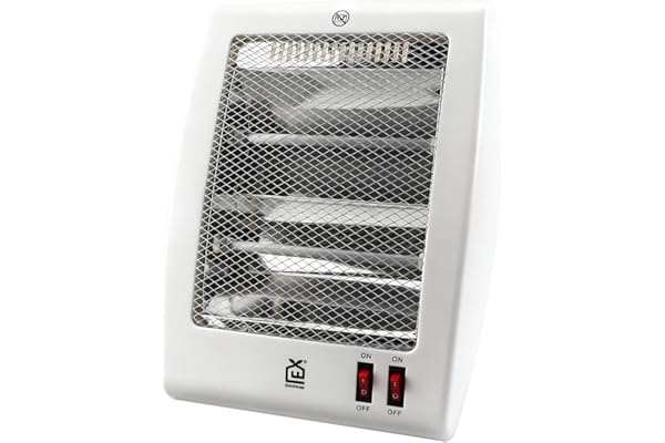 Calefactor Compacto con motor dual de 400 W y 800 W, protección antivuelco y contra sobrecalentamiento, 2 Modos: Calor 1 y Calor 2，para habitaciones de hasta 10 m²，Color blanco