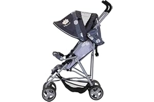 PLAY LIKE MUM Daisy Chain Zipp Zenith Dolls Pushchair - For ages 6-13 years old. Adjustable handles from 89-95cm (Daisy Dot)