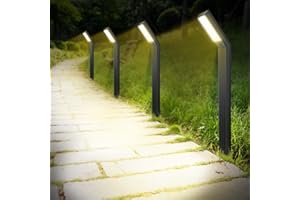 Jefedana Luci Solari da Giardino - IP64 Impermeabile 90 LEDS Staccabile Faretti Solari a LED da Esterno con 1500 mAh Batteria - 3500K per Cortile Vialetto Alberi (4pack)