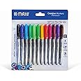 Maxi Creative Permanent Marker Bullet Slim Blister Of 12Pcs Assorted colours, 40-12A