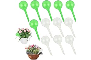 Auptiz Plant Watering Bulbs,Plant Watering Spheres Globes 12 pcs,Transparent Automatic Watering Globes Device,5cm Automatic Plant Waterers, Water Drip Irrigation Device Self Watering System