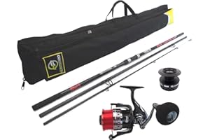 HUNTER PRO 12ft Carbon Beach Caster, Surf Reel and Holdall. British Made.