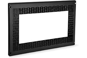ALK - Microwave Trim, Microwave Lid, Microwave Frame 60 x 40 cm - Includes Screws, Cutting Sheet, Trim Covers and 4 Polyethylene Plugs (Black)
