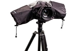 LENS-AID Regnskydd kamera vattentätt skydd mot sand och damm | För objektiv upp till 20 cm, PVC-fönster, kardborre, dragsko, sidoöppningar