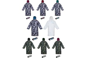 Two Bare Feet Weatherproof Long Sleeve Changing Robe and Changing Mat, Waterproof, Windproof, Soft, Sherpa Fleece, Watersports, Swimming, Surfing, SUP
