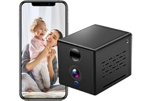 LXMIMI Mini Cámara Espía WiFi, HD 1080P WiFi Cámara Oculta 160° Cámara de Vigilancia de Seguridad Doméstica Inalámbrica con Batería de 2000mah Soporta Detección de Movimiento y Visión Nocturna