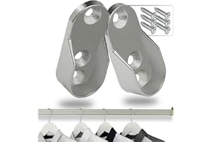 NIMA PARTS Kleiderstangenhalter Ovalstange 30x15 mm, rostfreier Stahl