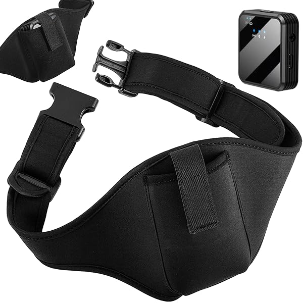 Yardwe Mikrofon-Gürteltasche Aus Neopren — 2 Stück, Schwarz, Verstellbar, Für Trainer, Pastoren, Fitness
