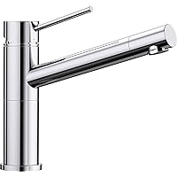 BLANCO ALTA-F Compact Küchenarmatur Vorfenstermontage / Kompakter Einhebelmischer in Chrom / Hochdruck