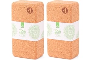 BODHI Bloc de yoga en liège naturel, 2 Stk.