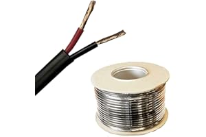 BMF DIRECT Automotive 12V 24V 2 Core TWIN Flat Thinwall RED/BLACK Stranded Auto Cable Wire Wiring Loom 21 Amp (1.5mm²), 100m Roll