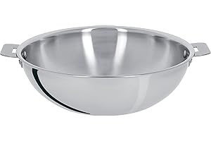 Cristel Amovible Wok Inox – Casteline Rimovibile, Acciaio Inossidabile, Argento, 28 cm
