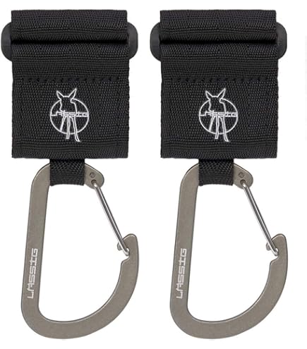 Set Di 6 Mollette Per Passeggino Zamboo - Ganci Universali Per Accessori, Bianco Grigio