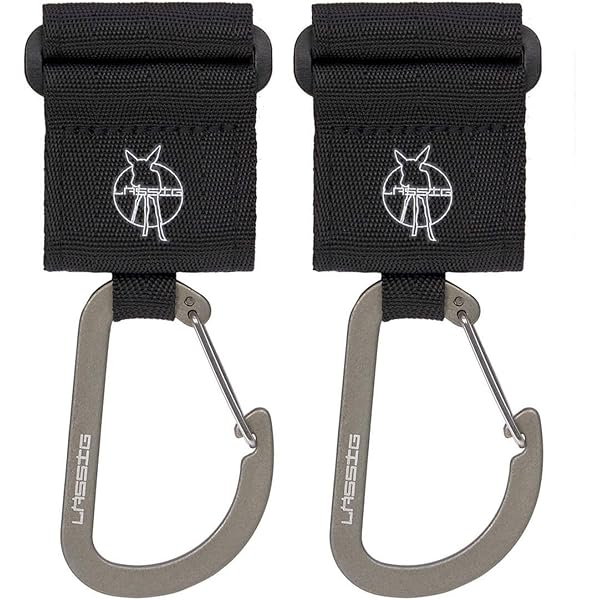 Ganci Per Passeggino Lässig - 2 Pezzi, Per Appendere Borse, Verde/Lilla/Rosso - Foto 2