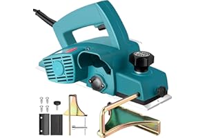 EYPINS Cepillo Carpintero Eléctrico 800W, Cepilladora eléctrica,2 mm de profundidad, 220V 13000 RPM i, Herramienta para Carpintería,con Llave de tubo y Guía Paralela