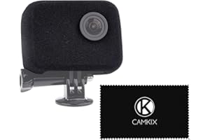 CamKix Windschutz kompatibel mit GoPro Hero4, HERO3+ und HERO3 - Reduziert Windgeräusche für optimale Audioaufnahmen - UV-Filter Objektivschutz, Objektivkappe und Reinigungstuch