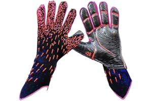 UOTO Kids Football Goalie Gloves, Anti-Slip Abrasion-Resistant Soccer Goalkeeper Gloves, Full Finger Hand Protection Children Football Gloves