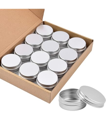 30 Barattolini Alluminio 30ml Argento Con Coperchio A Vite - Ideali Per Cosmetici Fai Da Te, Candele, Balsami Labbra E Piccoli Oggetti - Foto 3