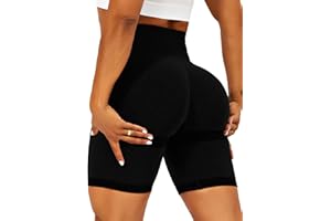TZLDN Damskie krótkie legginsy – Push Up High Waist spodnie kolarskie legginsy do biegania, uprawiania sportu, jogi, fitnessu, na siłownię, do jazdy na rowerze
