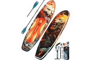 ANYFAST Stand up Paddle-Board-Wide-Gonfiabile-Pesca-Paddleboard - 335x88 Ultra Stabile Wide SUP, pompa, porta macchina fotografica, guinzaglio, zaino, accessori, giovani/adulti
