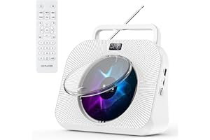 Gueray CD Player Kinder Radio mit CD-Player Bluetooth mit Lautsprecher Fernbedienung Unterstützung Wecker Timer USB-Wiedergabe AUX-Wiedergabe TF-Kartenwiedergabe