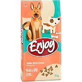 Enjoy Kuru K&ouml;pek Maması, L&amp;R Kuzu Etli ve Pirin&ccedil;li, Yetişkin 20/9, 15 Kg