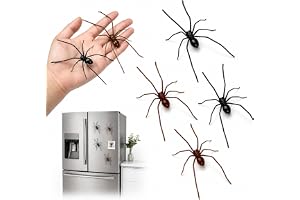 Aribliseza Magnetspindlar 4 st, 3D, halloweendekoration, svart