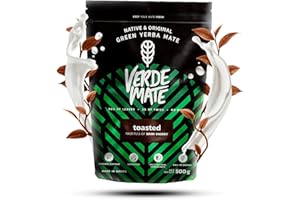 Yerba Mate Verde Mate Green Tostada 500 g, Yerba Mate dal Brasile, Yerba mate fortemente energizzante, Senza glutine, Senza affumicatura