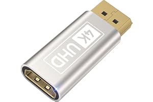 KRYOZA Adaptador DisplayPort a HDMI,unidireccional DP a hdmi Macho a Hembra,4K@30Hz/2K@60Hz/1080P@120Hz.DisplayPort a HDMI Compatible con portátiles,Ordenadores de Escritorio,Lenovo,DELL,HP,HDTV proyectores