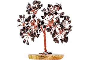 YATHABI Black Tourmaline - Crystal Tree - Gemstone - Tree of Life Decor - Black Tourmaline Crystal - Bonsai Trees - Chakra Stones - Good Luck Crystals - Spiritual Gift - Chakra Tree - Money Tree