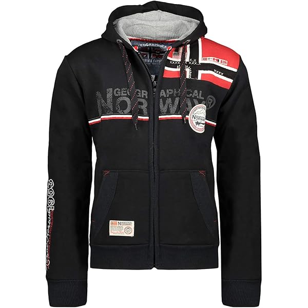 Geographical Norway Heren Fleece Vest Met Capuchon Tiparni Dark Grey (3