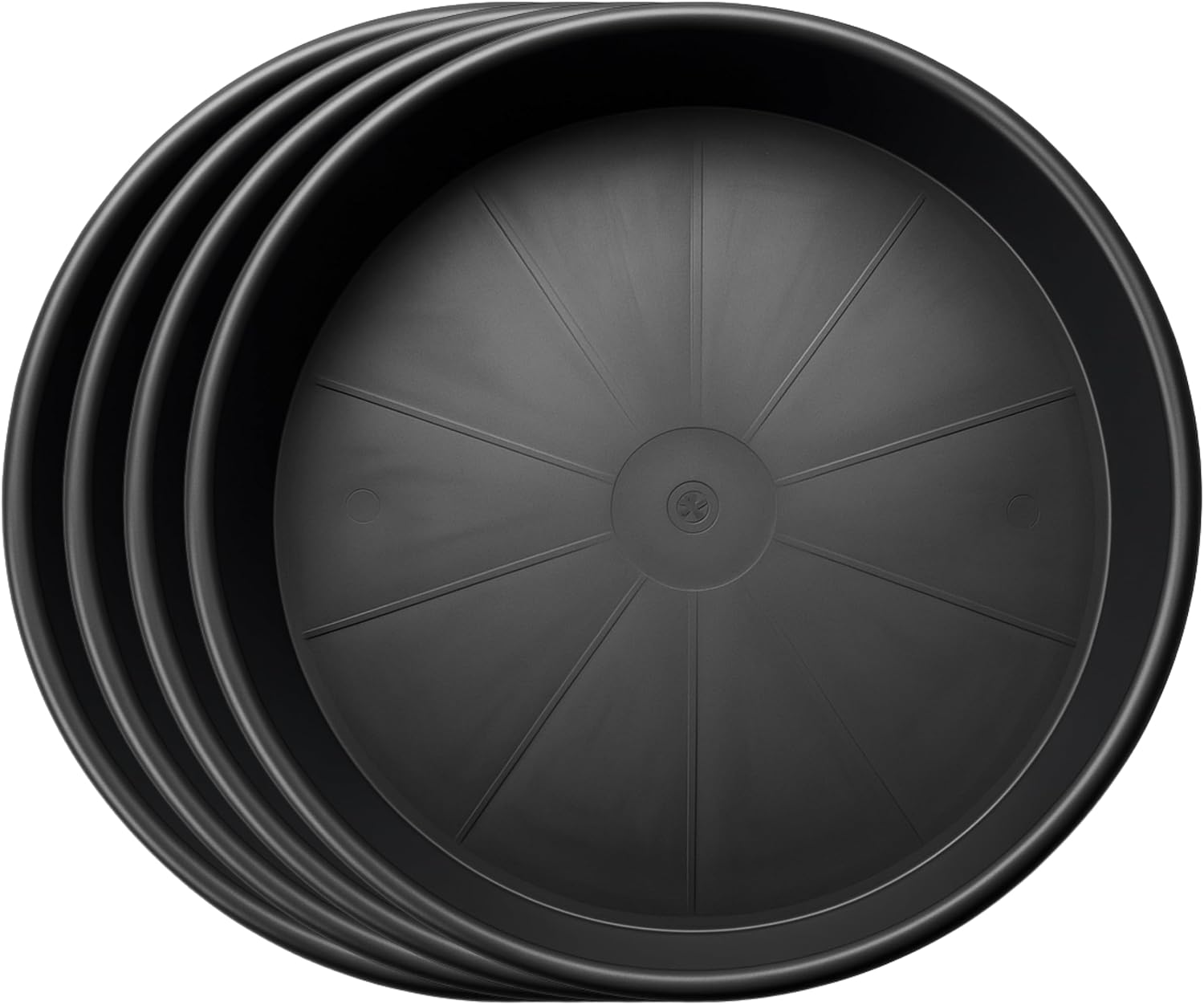 FUTURE GARDENING Plant Pot Saucers 18cm 25cm 30cm 35cm 40cm 45cm 50cm – Black Round Drip Tray Base/Plant Tray for Pots – Multi Pack 1–100 (Ø 45cm, Pack of 5)